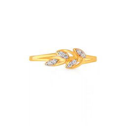 malabar gold & diamonds Women Yellow Gold Leaf Ring image 2