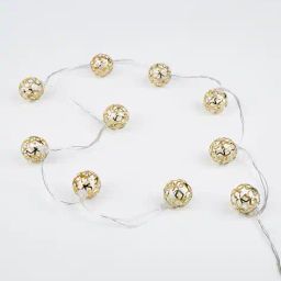 home centre 10-Bulb Serena Slice Moroccan Balls LED String Lights image 2