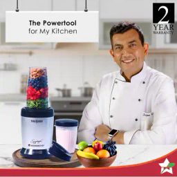 wonderchef Nutri-Blend Thunder 1000 Watt Mixer Grinder with 2 Unbreakable Tritan Jars image 2