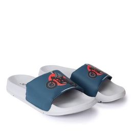 jqr Men Graphic Print Slides Flip Flops image 2