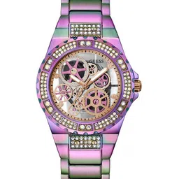 GUESS Women Skeleton Dial & Stainless Steel Straps Analogue Watch GW0302L3-picture-56