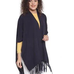 global republic Open-Front Kaftan Shrug with Fringes image 3