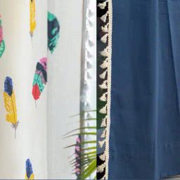 urban space Set of 3 Printed Window Curtains with Eyelets image 3
