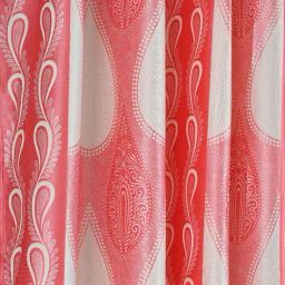 cortina eyelet curtain Set of 2 Baroque Print Eyelet Window Curtains image 3