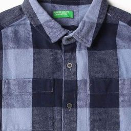 united colors of benetton Be Optical Check Overshirt image 3