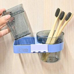 market 99 Cylindrical Rectangular Plastic  Bathroom Accessories Holders with Tray image 3