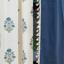 urban space Set of 3 Floral Print Window Curtains with Eyelets image 3