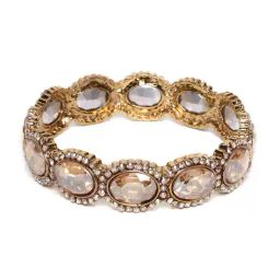 panash Set of 2 Women Stone-Studded Slip-On Bangles image 3