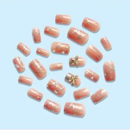 pink truck Set of 24 Artificial Reusable Nails image 3