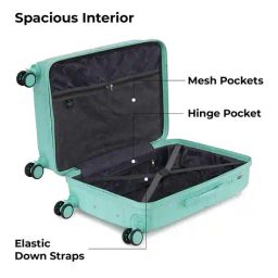 nasher miles Set of 3 Springfiled Number Lock Trolley Bags - S | M | L image 3