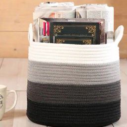pano Set of 3 Colourblock Multipurpose Baskets with Handles image 3