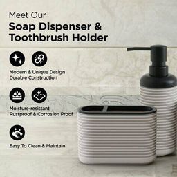 umai Set of 2 Soap Dispenser with Toothbrush Holder image 3