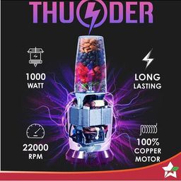 wonderchef Nutri-Blend Thunder 1000 Watt Mixer Grinder with 2 Unbreakable Tritan Jars image 3