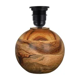 homesake Round Wood Rustic Table Lamp  image 3