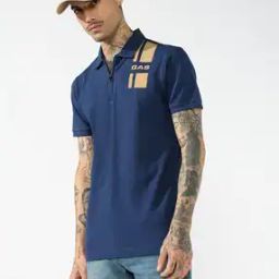 Men Regular Fit Polo T-Shirt with Brand Print-image-11