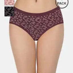 Women Pack of 3 Printed Low-Rise Hipster Panties-image-26