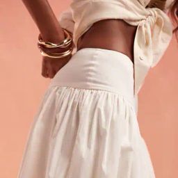 asos design Asymmetric Bubble Hem Maxi Skirt image 4