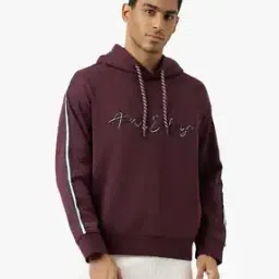 armani exchange Hooded Sweatshirt with Embroidered Logo-picture-45