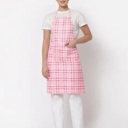 arrabi Checked Apron with Patch Pocket image 4