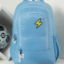 wiki Unisex Checked Backpack with Adjustable Straps image 4