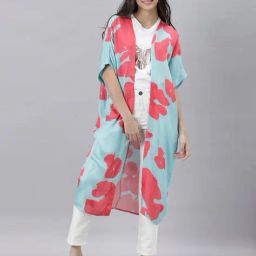 rareism Floral Print Shrug with Insert Pockets image 4