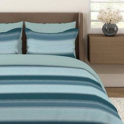 layers 210 TC Striped Pattern Double Bedsheet with Pillow Covers Set image 4