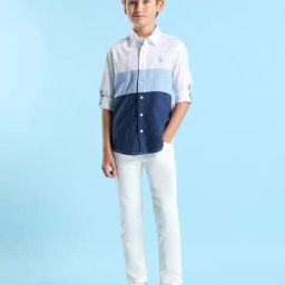 u.s. polo assn. Boys Colour-block Regular Fit Shirt image 4