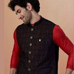 manyavar Nehru Jacket with Welt Pocket image 4
