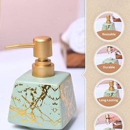 market 99 Fresh Cyan Rectangle Ceramic Soap Dispenser image 4