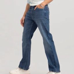 snitch Lightly Washed Bootcut Jeans image 4
