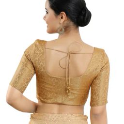 vamas Front-Open Blouse with Woven Motifs image 4