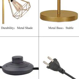 homesake Tree Floor Lamp with 3 Hanging Diamond Cageshade image 4