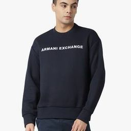 armani exchange Crew-Neck Jacquard Sweatshirt with Logo Embroidery-picture-29