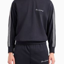 Men Signature Brand Print Regular Fit Crew-Neck Sweatshirt-image-9