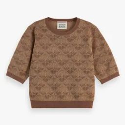 Women Monogram Jacquard Crop Pullover-image-55