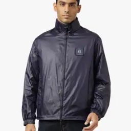Gold Logo Windbreaker with Hidden Hood-image-60