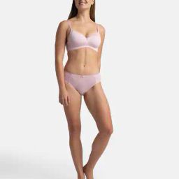 jockey Full Coverage Soft Touch Microfiber Elastane Stretch Hipster with Lace Styling image 5