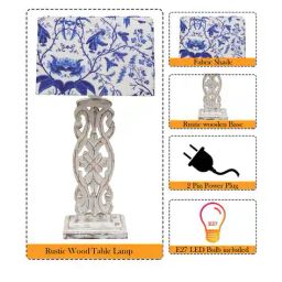 homesake Whitewash Sculptural Table Lamp with Shade image 5