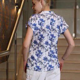 Shein Medium Length Extended Sleeves Abstract Print Top image 5