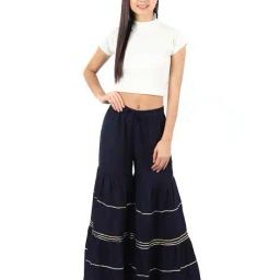 muffly Flared Shararas with Drawstring Fastening image 5