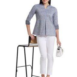 globus Mandarin-Collar Tunic with Roll-Up Sleeves image 5