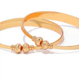 shining diva Pack of 2 Partially-Open Classic Bangles image 5