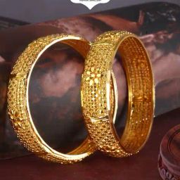 vighnaharta fashion jewellery Women Set of 2 Gold-Plated Bangles image 5