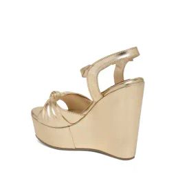 flat n heels Women Knotted Wedges with Buckle Closure image 5