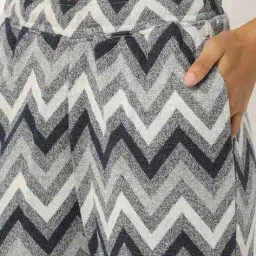svrnaa by azorte Chevron Print Regular Fit Top & Pants Set image 5