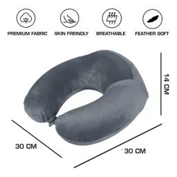 billebon Memory Foam Travel Neck Pillow with Button Closure image 5