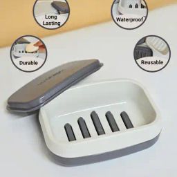 market 99 Rectangular Plastic Soap Dish With Lid  image 5