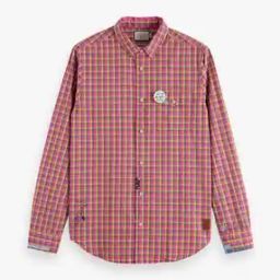 Checked Shirt with Flap Pockets-image-81