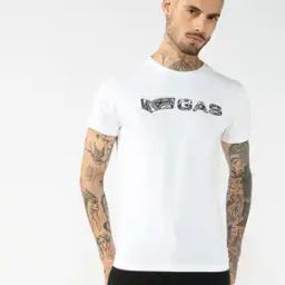 Men Typographic Print Regular Fit Crew-Neck T-Shirt-image-34