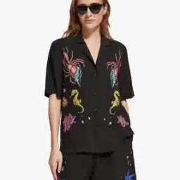 Camp Shirt with Placement Print-image-46